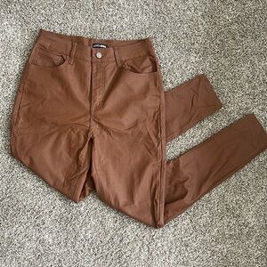 LAST CHANCE - Fashion Nova tan faux leather pants